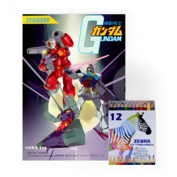 สมุดระบายสีกันดัม GDRX 326 +สีไม้