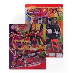 สมุดภาพระบายสี ขบวนการ 5 สี +ปืน Super Gun