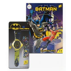 สมุดภาพระบายสี Batman +นาฬิกาฉายภาพ สมุดภาพระบายสี Batman +นาฬิกาฉายภาพ