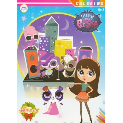 สมุดภาพระบายสีสติกเกอร์ Littlest Pet Shop No.3