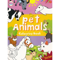 Pet Animals Colouring Book Sticker เล่ม 4