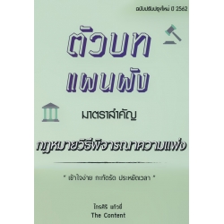 ตัวบท แผงผัง กฎหมายวิธีพิจารณาความแพ่ง